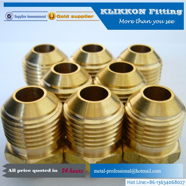 1/4 or 3/8 Lead Free Hexagon Npt flare Copper Pipe Fitting