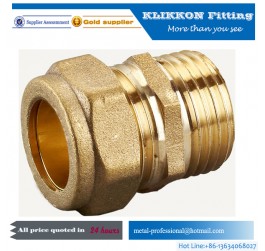 water brass compression fitting for copper pipe