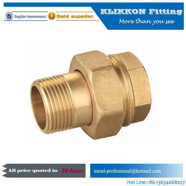 Brass Swivel Nut Straight pipe Fitting Radiator elbow pipe fitting