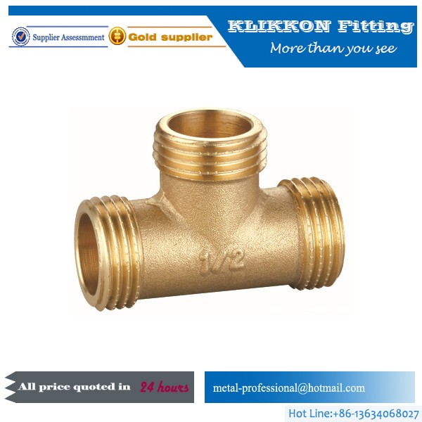 Brass Female Threaded Equal Square Tee Pipe Fitting
