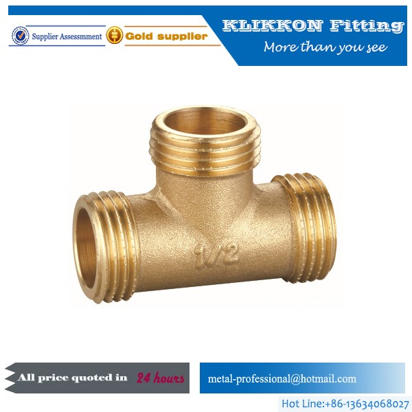Brass Female Threaded Equal Square Tee Pipe Fitting Brass Female Threaded Equal Square Tee Pipe Fitting
