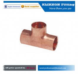Pipe 3 way copper elbow fitting