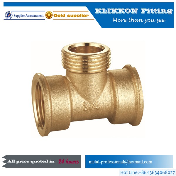 CNC machining Y tee brass parts  CNC machining Y tee brass parts