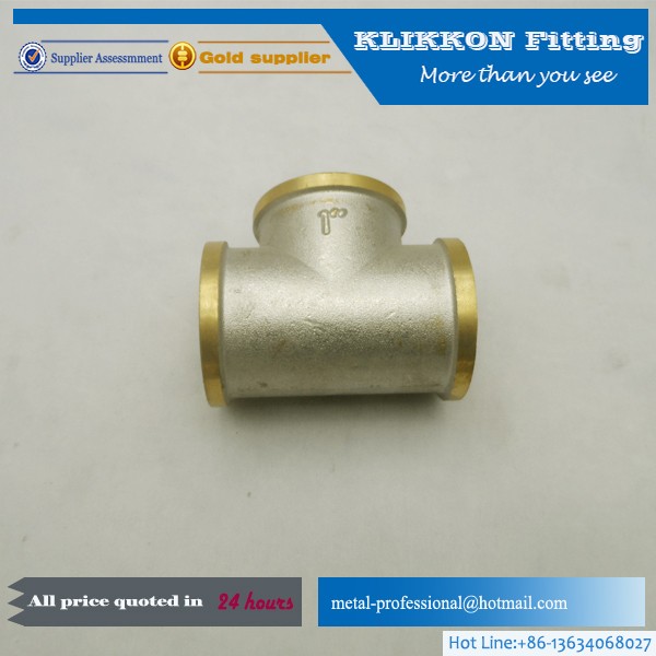 1/8 1/4 3/8 1/2 3/4 1'' 2'' 11/4 Brass NPT Female Tee 3 Way Fitting