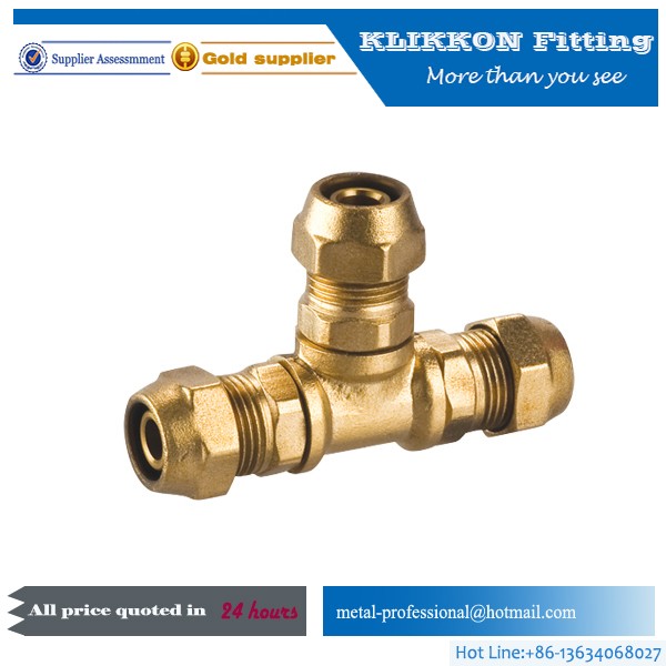brass plumbing tee fitting for air line brass plumbing tee fitting for air line