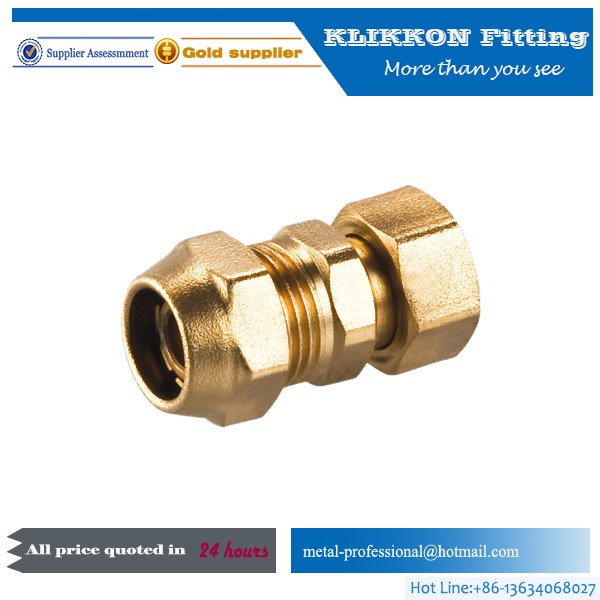 Stainless steel brass 5/16 compression ferrule tube fitting Stainless steel brass 5/16 compression ferrule tube fitting