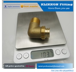 1/4" Hose x 1/8 NPT Elbow Brass Barbed Fitting