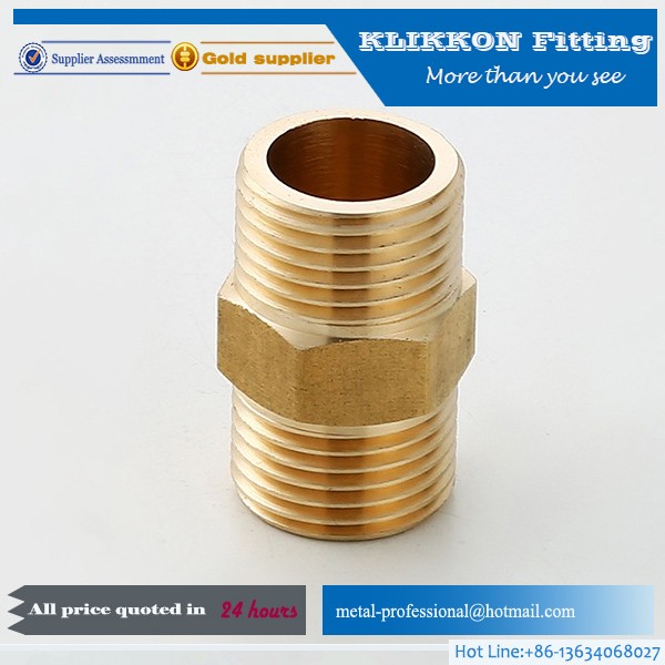 brass reducing hex nipple 1/4 3/8 1/2 NPT BSPT fittings  brass reducing hex nipple 1/4 3/8 1/2 NPT BSPT fittings