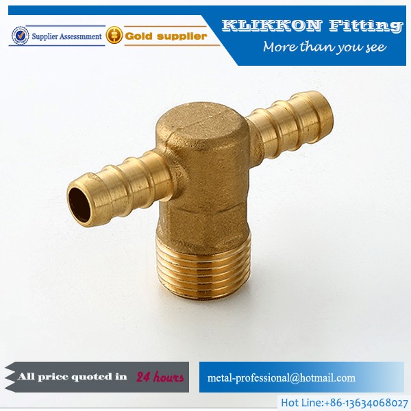 Brass coupling 3/8 hose tail x 1/4 barbs pipe fittings Brass coupling 3/8 hose tail x 1/4 barbs pipe fittings