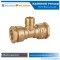 brass pneumatic 3 way T shape air hose pipe fitting