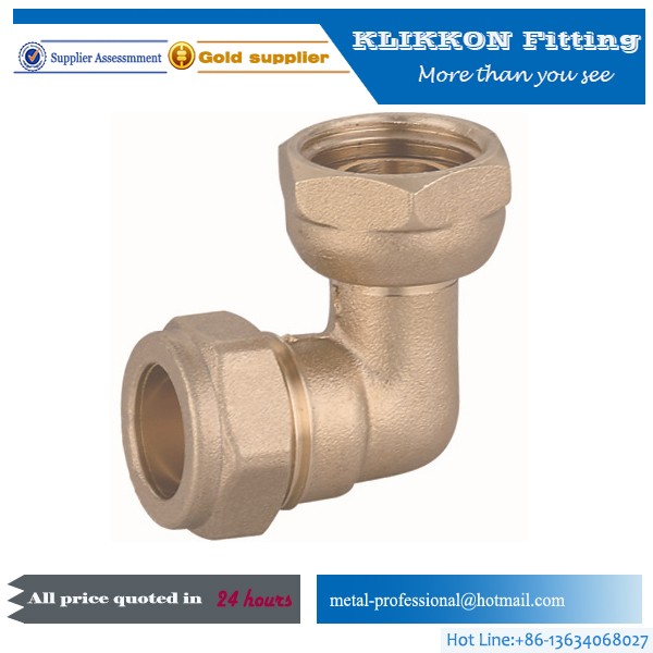 Brass push on union quick fitting with straight type Brass push on union quick fitting with straight type