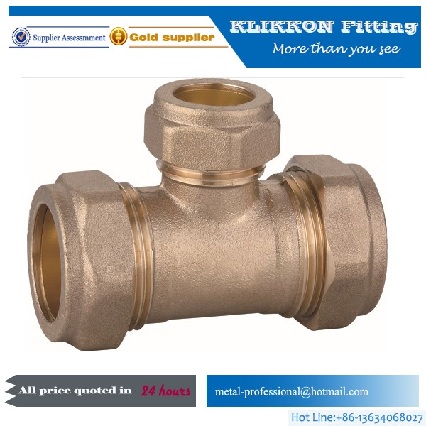 Hot sale Brass press fitting for pex al pex pipe Hot sale Brass press fitting for pex al pex pipe