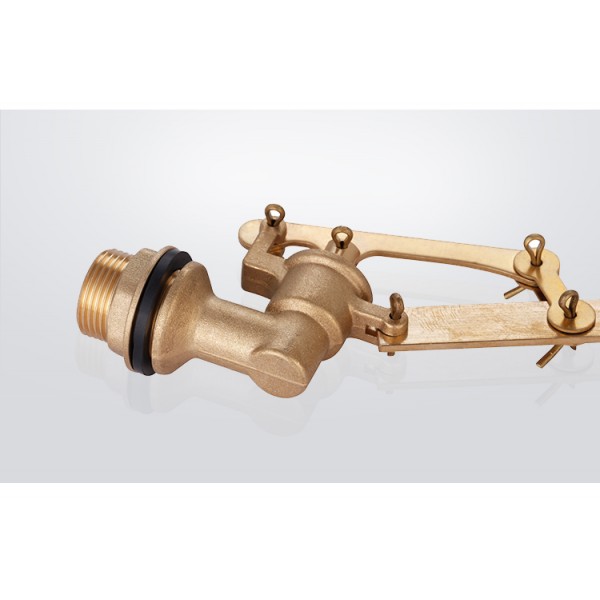 tank brass float balance ball valve with 8" plastic ball union brass