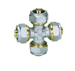 Hose Barb 4 Way Splitter Cross Brass Connector Coupling Adapter Fitting  Hose Barb 4 Way Splitter Cross Brass Connector Coupling Adapter Fitting