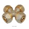 Hose Barb 4 Way Splitter Cross Brass Connector Coupling Adapter Fitting  Hose Barb 4 Way Splitter Cross Brass Connector Coupling Adapter Fitting