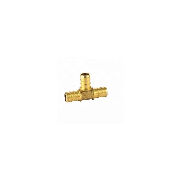 Zhejiang Plumbing Push fitting customizable size LeadFree Brass copper universal equal tee for water pipe fittings