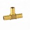 Zhejiang Plumbing Push fitting customizable size LeadFree Brass copper universal equal tee for water pipe fittings