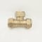 Cnc turning parts custom Brass connector Tee nozzle fitting  Cnc turning parts custom Brass connector Tee nozzle fitting