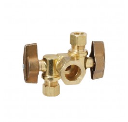 Hardware Brass TEE Pipe Fitting 1/8'' NPT Male Thread For Hose